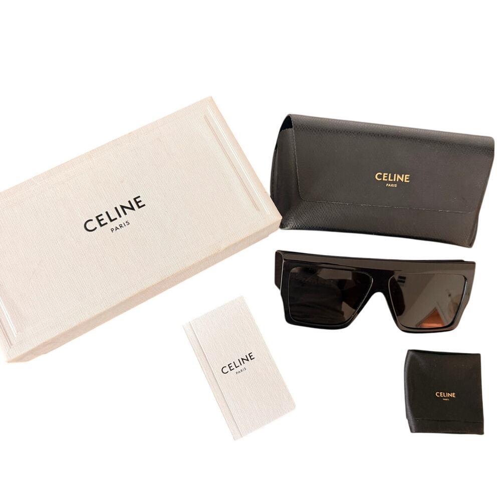 Celine Black Square Sunglasses w/ Original Case